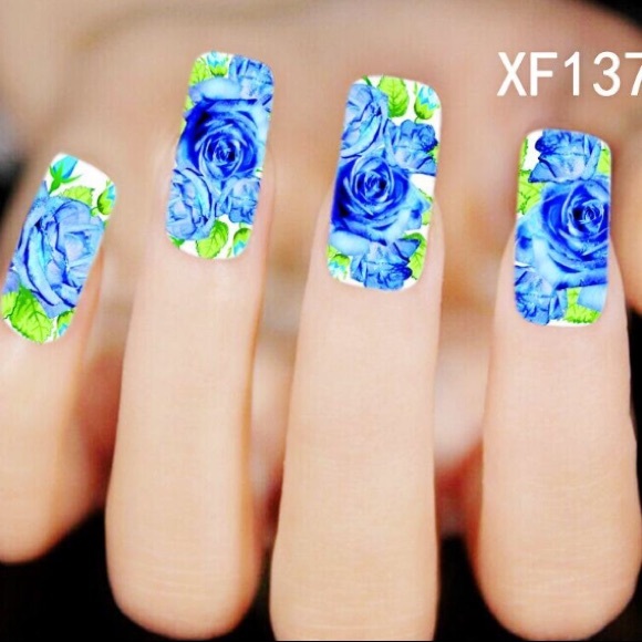 3/ $12 Nail Art Waterslide Tattoo Orange Pink Rose - Picture 6 of 7